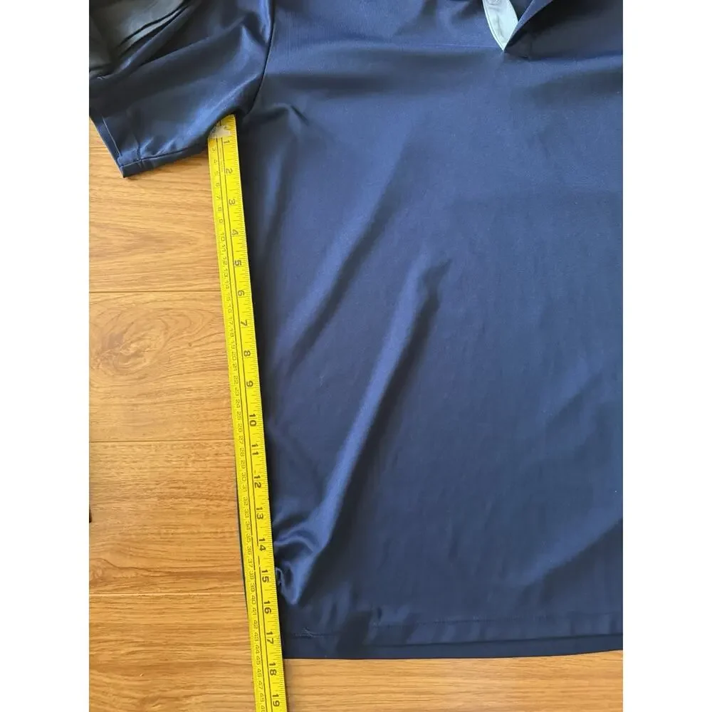 2 Adidas Small Polo Black Shirt Men Sports Logo Casual Golf Stretch Sleeve